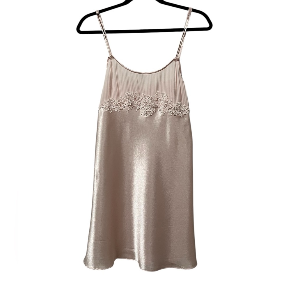 VTG Pink Oscar De La Renta Coquette Babydoll Nightgown (Size L)